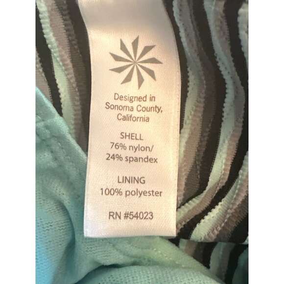 Athleta Blue Abstract Print Drawstring Waist Running Shorts Size Medium - Picture 6 of 7